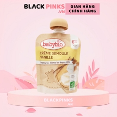 Thực phẩm bổ sung váng sữa hữu cơ cho bé vị cacao/vị vani Babybio 85g dành cho bé từ 6 tháng tuổi trở lên