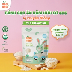 Thực phẩm bổ sung bánh gạo ăn dặm hữu cơ cho bé Nobi Nobi các vị 40g dành cho bé từ 6 tháng tuổi trở lên