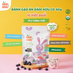 Thực phẩm bổ sung bánh gạo ăn dặm hữu cơ cho bé Nobi Nobi các vị 40g dành cho bé từ 6 tháng tuổi trở lên