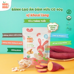 Thực phẩm bổ sung bánh gạo ăn dặm hữu cơ cho bé Nobi Nobi các vị 40g dành cho bé từ 6 tháng tuổi trở lên