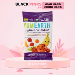 Kẹo viên/kẹo dẻo hữu cơ hình gấu/hình hạt đậu vị bạc hà/vị trái cây bổ sung vitamin C Yumearth 93,6g/50g