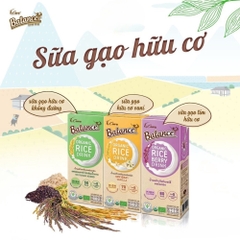 Sữa gạo trắng/gạo tím hữu cơ không đường/hương vani 4Care Balance 180ml