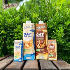 Thực phẩm bổ sung sữa yến mạch, hạnh nhân Balance vị truyền thống/vị socola 180ml/1 lít
