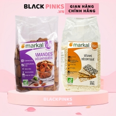 Hạt hạnh nhân/hạt mè vàng hữu cơ đã tách vỏ cứng Markal 250g