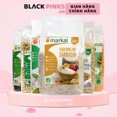 Kiều mạch cán dẹt/đậu lăng đỏ cam san hô/đậu hà lan/đậu đỏ azuki/đậu nành/ nguyên hạt/đậu xanh hữu cơ Markal 500g
