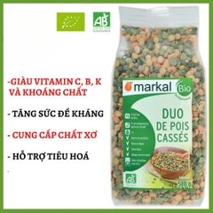 Kiều mạch cán dẹt/đậu lăng đỏ cam san hô/đậu hà lan/đậu đỏ azuki/đậu nành/ nguyên hạt/đậu xanh hữu cơ Markal 500g