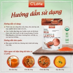 Hạt kiều mạch/đậu đỏ azuki/đậu đỏ kidney/đậu lăng đỏ/đậu nành/đậu xanh/hạt ý dĩ hữu cơ C'LaVie 200g