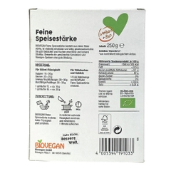 Tinh bột bắp hữu cơ Biovegan 250g