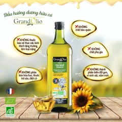 Dầu ăn hướng dương hữu cơ Grand Olio 1 lít