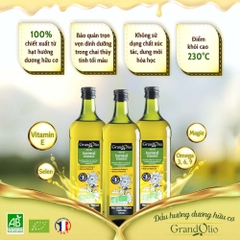 Dầu ăn hướng dương hữu cơ Grand Olio 1 lít