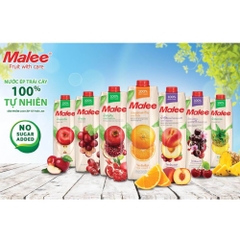Nước ép nho/lựu & trái cây/berry & trái cây/Vải/Cherry không đường Malee 1 lít