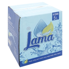 Thùng 4 chai nước tinh khiết Lama 5 lít