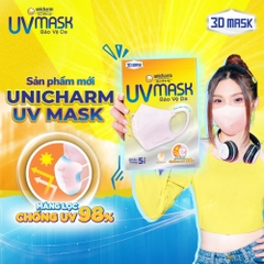 Khẩu trang Unicharm UV Mask bảo vệ da gói 5 cái