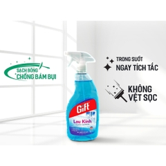 Thùng 24 chai nước lau kính Gift sắc biển tươi mát chai 540ml
