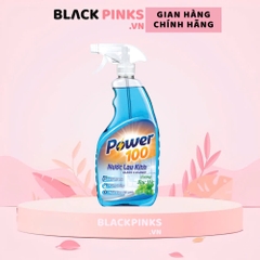 Thùng 24 chai nước lau kính POWER100 hương bạc hà 500ml
