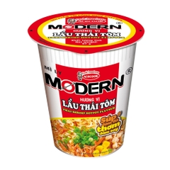 Thùng 24 ly mì Modern hương vị bò hầm rau thơm/thịt xào/lẩu thái tôm ly 65g