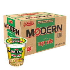 Thùng 24 ly mì Modern hương vị bò hầm rau thơm/thịt xào/lẩu thái tôm ly 65g