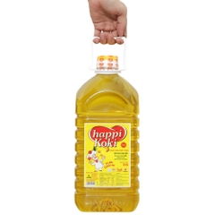 Thùng 4/6/12 chai dầu ăn Happi Koki chai 1 lít/2 lít và bình 5 lít