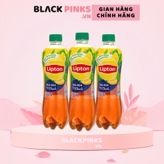 (Lốc 6 chai) Trà đen Lipton vị chanh chai 450ml