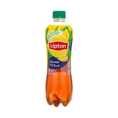 (Lốc 6 chai) Trà đen Lipton vị chanh chai 450ml