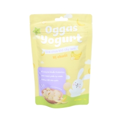 Sữa chua Oggas Yogurt vị dâu tây/chuối/nguyên bản/dưa lưới/việt quất/mãng cầu 10gr/18gr cho bé từ 6 tháng tuổi