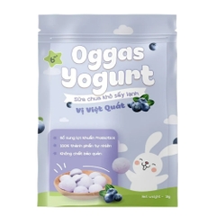 Sữa chua Oggas Yogurt vị dâu tây/chuối/nguyên bản/dưa lưới/việt quất/mãng cầu 10gr/18gr cho bé từ 6 tháng tuổi