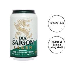 Thùng 24 lon bia Sài Gòn Lager 330ml