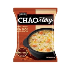 Thùng 30 gói cháo ăn liền Story cháo thịt bằm nấm đùi gà/cá hồi nấm linh chi nâu 70/71g