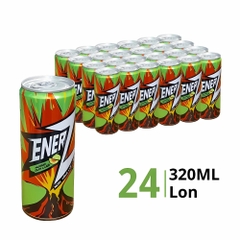 Thùng 24 lon nước tăng lực Ener Z vị xoài chanh dây/dưa lưới 320ml