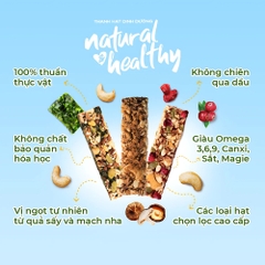 Thanh hạt dinh dưỡng PLAY Natural & Healthy vị nam việt quất/ rong biển/ nấm hương 25g