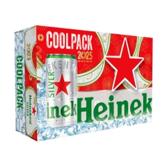 Thùng 24 lon bia Heineken Sleek/Silver/không cồn lon 250ml/330ml