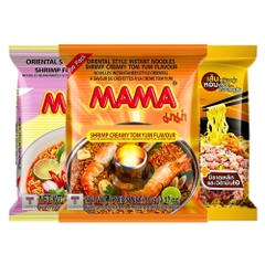 Mì gói/ly Mama Thái Lan mì trộn/chay nhiều hương vị gói/ly 55g/60g/85g/90g