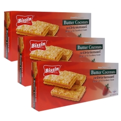(Combo 5 hộp) Bánh quy kem/lúa mạch/dừa/kem socola/cam/dâu tây/dưa lê Bissin 150g/170g/180g