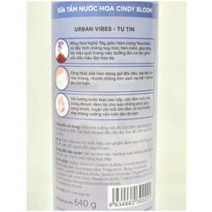 Sữa tắm nước hoa Cindy Bloom urban vibes/romantic muse/fresh ocean/aroma flower 640g