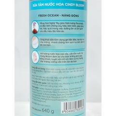 Sữa tắm nước hoa Cindy Bloom urban vibes/romantic muse/fresh ocean/aroma flower 640g