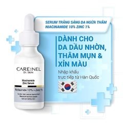 Tinh chất dưỡng trắng da Care:Nel Niacinamide 10%+Zinc 1% ngừa thâm nám 30ml