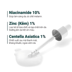Tinh chất dưỡng trắng da Care:Nel Niacinamide 10%+Zinc 1% ngừa thâm nám 30ml