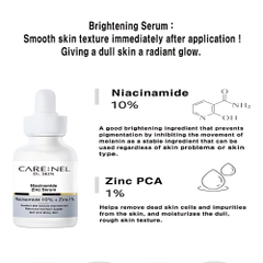 Tinh chất dưỡng trắng da Care:Nel Niacinamide 10%+Zinc 1% ngừa thâm nám 30ml