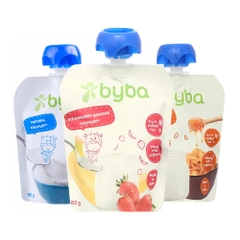 Sữa chua túi Byba vị dâu chuối/vị tự nhiên/ngũ cốc mật ong 85g