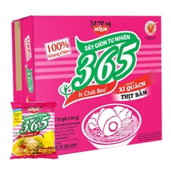 Xóa Thùng 30 gói Mì không chiên Nissin 365 hương vị xí quách thịt bằm/ lẩu Thái hải sản/ súp rong biển
