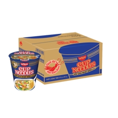Thùng mì ly Nissin Cup Noodles hương vị Tom Yum/hải sản/cua sốt cay Singapore/sườn chanh67g/71g/74g