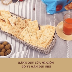 Bánh Cracker Colussi lúa mì giòn/lá hương thảo & dầu oliu túi 250g