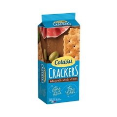 Bánh Cracker Colussi lúa mì giòn/lá hương thảo & dầu oliu túi 250g
