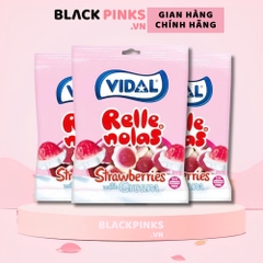 Kẹo dẻo nhân thạch Vidal vị kem dâu 85g
