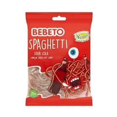 Kẹo dẻo Bebeto hình mì spagetti vị cola/rainbow/dâu gói 80g