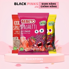 Kẹo dẻo Bebeto hình mì spagetti vị cola/rainbow/dâu gói 80g