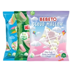 Keọ xốp Bebeto hình xoắn hình cầu vòng/dưa hấu/đám mây 60g