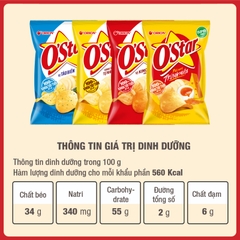 Snack O'Star Orion vị tự nhiên/kim chi/tảo biển/phô mai trứng muối 35/60/105g