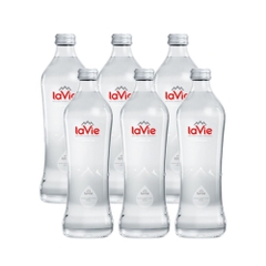 Thùng 20 chai nước khoáng thiên nhiên Lavie Glass Still không ga/glass sparkling có ga 450ml
