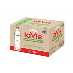 Thùng 20 chai nước khoáng thiên nhiên Lavie Glass Still không ga/glass sparkling có ga 450ml